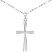 [MATERIA by Matthias Wagner] KA-300 Cross Pendant 925 Silver for Men and Women Religion with Jewellery Box
