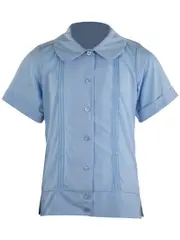 SS Sky Over Blouse With Peter Pan Collar