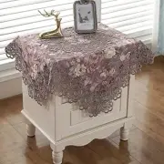Damask Lace Patchwork Tablecloth Luxury Square Small Table Cover Elegant