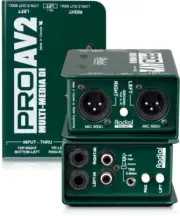 Passive stereo multimedia DI with RCA, 3.5mm, XLR, 1/4" connectors