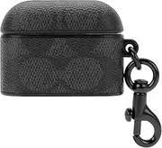 [Coach] Signature AirPods Pro Case - Compatible with AirPods Pro 2nd / 1st Generation - Signature Charcoal