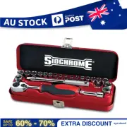 SIDCHROME 23 PIECE AF/METRIC & SOCKET SET SCMT12110 - AUSTRALIA BRAND
