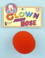RED JUMBO SIZED CLOWN NOSE ADULT UNISEX COSTUME ACCESSORY