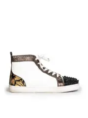 Leather High-Top Trainers