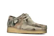 "New Men's Clarks Original Wallabee Off White Camo"