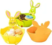 Easter Baskets for Kids | Bucket Party Favors Bunny Tote Bags Egg Stuffer - Cute Felt Egg Hunt Bags, Candy Basket for Holidays for Lovers & Families
