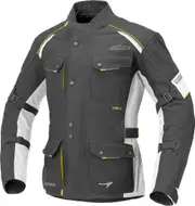 Büse Porto Motorcycle Textile Jacket, black-white-yellow, Size 58 for Men Black White Yellow