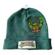 Teenage Mutant Ninja Turtles Beanie Cap Hat NWT TNMT Green Michelangelo OS