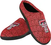 FOCO Men's NCAA College Team Logo Poly Knit Cup Sole Slippers