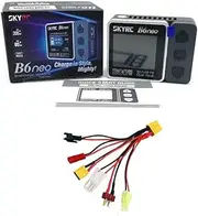 SKYRC B6 neo Lipo Battery Charger Balancer Dis-charger LiFe LiIon LiHV 1S 6S NiMH NiCd 1-15cells Pb 3S 6S DC200W Outfield Charger Without Mains Power Supply Including 6 leads XT30 T-Plug Tamiya JST