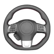 MEWANT Artificial Leather Car Steering Wheel Cover for Subaru WRX 2015-2019