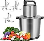 1500W Commercial Meat Grinder & Food Chopper - 15L Large Capacity Electric Mixer with Stainless Steel Bowl - 8-Second Fast Grinding for Meat, Vegetables, Nuts - Multi-Purpose Kitchen Machine
