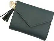 [SOESFOUFU] Wallet for Women Tassel Purse Multiple Pockets Compact Coin Purse for Bills Coins Keys Receipts