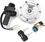 Pexorin Motorcycle Ignition, for CB750, for CB1300, for CB 750, for CB 1300 Gas Fuel Tank Cap, for Seat, Ignition Switch Start Lock Key Set 35010-MW3-611 35010-MW3-610 Stator Coil Motorcycle Ignition