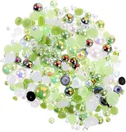Nail Charms Pearl Stickers for Crafts DIY Nail Art Supplies Pearl Nail Decals Flatback Nail Charms