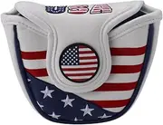 HISTAR Golf Putter Head Cover Magnetic Mallet Putter Cover with USA Stars Stripes for Scotty Cameron Odyssey Putter Cover