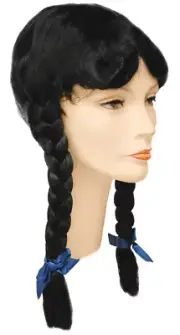 Braided W/Bangs Spec Barg Black - Lacey Wigs