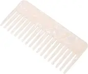 BIUDECO Comb Acetate Wide Tooth Professional Hair Detangler Home Salon Hair Comb Pearl White Hair Straightener Brush