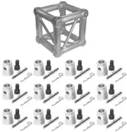 Universal 12" Square Corner Junction Box Cube 6Way with 12 Half Conical Couplers