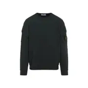 [Stone Island] Stone Island-Juniper Blue Cotton Sweatshirt-Uomo S STAND
