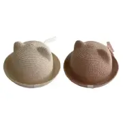 Travel Beach Hat Children s Sunhat with Ear Shaped Detail for Girls Boy 1-6 Year