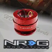 NRG Red Aluminum Ball Lock 6-Hole Steering Wheel Gen 2.0 Quick Release Adapter