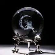 Fairy Decor Glass Ball Sphere with Stand Fairytale Home Decoration