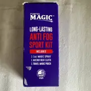 Nano Magic Long Lasting Anti Fog Glass Lens Sport Kit New in Box 1oz Spray NIB
