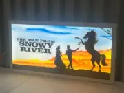THE MAN FROM SNOWY RIVER SIGN LIGHT UP FLAT HANGING LED LIGHT