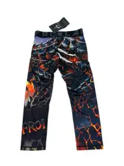 LAFROI Men's Medium Compression Fit 3/4 Tights Leggings Melted Wings NWT