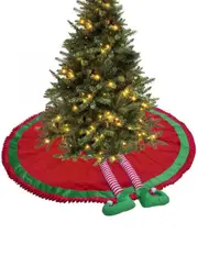 Christmas Elf Leg Tree Skirt 90cm