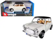 1969 Mini Cooper Beige/Black Top 1/18 Diecast by Bburago