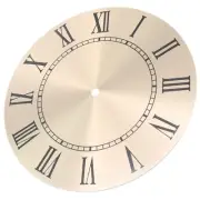 Sleek Aluminium Metal Wall Clock Dial Face Replacement Gold Color Roman Numeral
