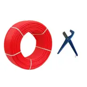 1/2" PEXworx Oxygen-Barrier Pex Tubing - 1000' [Red] w/Pex Tubing Cutter