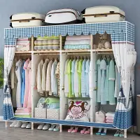 在飛比找蝦皮商城精選優惠-簡易衣櫃衣櫥實木布衣櫃家用組裝衣物收納櫃宿舍