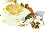 [WOSHJIUK] Working Hat 2 Pack Scrub Caps for Women,Orange Lemon Fruit,Tie Back Cap Adjustable Scrub Hat