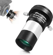 Astromania 1.25 2X Barlow Lens MultiCoated Metal with M42x0.75 Thread Camera Interface for Telescopes
