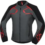 Moto Dynamic Grey Red Textile Motorcycle Jacket