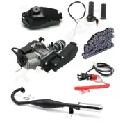 50cc 49cc 2 Stroke Engine Motor Kit Exhaust Pocket Dirt Bike ATV Scooter Quad