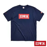 在飛比找momo購物網優惠-【EDWIN】男裝 經典大紅標LOGO短袖T恤(丈青色)