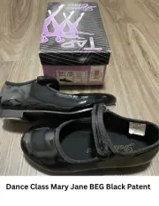Dance Class Mary Jane BEG Tap Shoes Black Patent