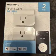 Merkury Innovations Wi-Fi Indoor Smart Plug - 2 PACK (MIC-WW218-199W) - in box!