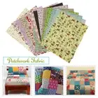 15 X MIXED PATCHWORK FABRIC SQUARES FLORAL SPOT STRIPES 100% COTTON