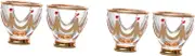 BESTOYARD 2sets Hand-Painted Wine Chalice Vintage Middle East Style Elegant Decorative Cup for Home 2pcs*2