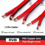 2 Pin Electrical Wires Insulation PVC Material Double Bare Copper Wire Soft