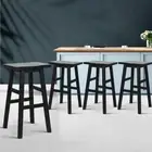 NEW MyBar Beech Wood Bar Stool Black Set 4pc