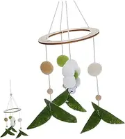 ERINGOGO Handmade Woven Flower Wind Chime for Cot Style Crib Mobile Pendant Wind Chime Decoration for Nursery Unique Room Decor