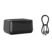 Battery Charger USB-C With Card Storage Slots Charging Stand For Insta360 X4
