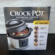 Crock-Pot 6-Quart Multi-Use Express Crock Programmable Slow Cooker and Pressu...