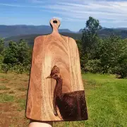 Custom Engraved Australian Native Southern Cassowary Chopping Serving Board